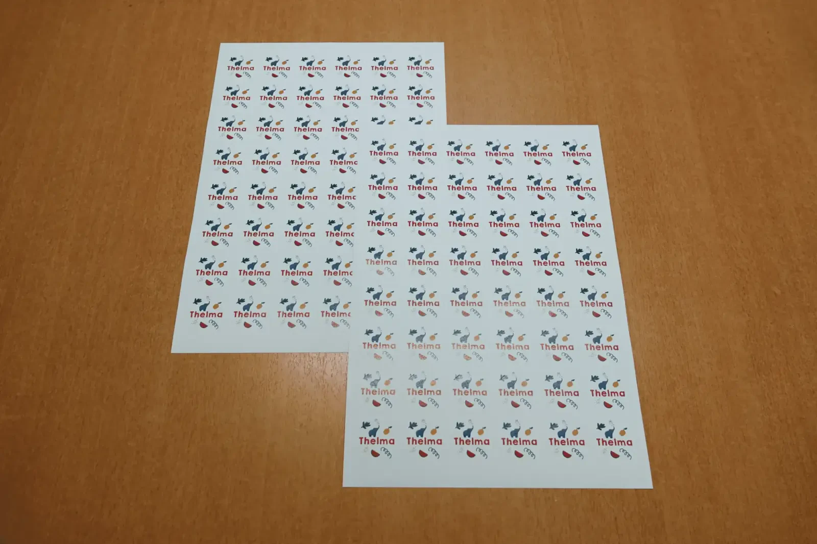 Reeds gedrukte stickers